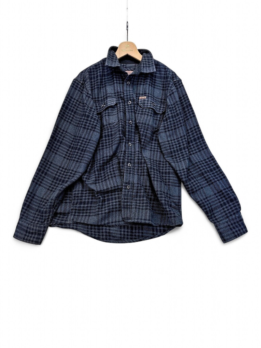 Orvis Men's Brushed Flannel Button-Up Shirt M Gray Plaid